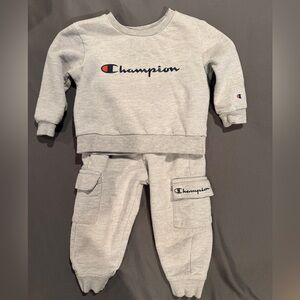 Champion Kids Light Gray Jogger Set